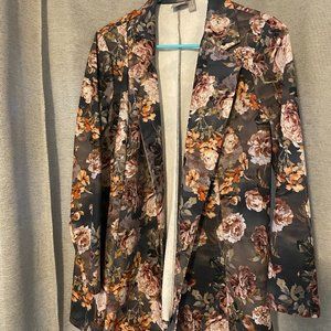 ASOS Grey Floral Blazer, Size 4